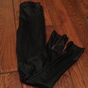 alya black "leather" leggings